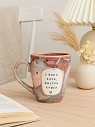 Кружка ручной работы Тата вытворяет/NF ceramics «С виду киса, внутри крыса», розово-серая, керамика, 400 мл, превью фото 4