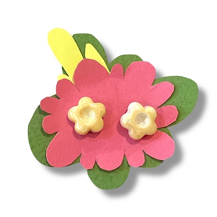 Серьги Августа «Жёлтые цветочки», фарфор, фото 1.