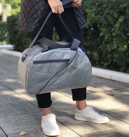 Сумка Ranzel Bags «Hunty Gray»,  тайвек, серая, фото 1.
