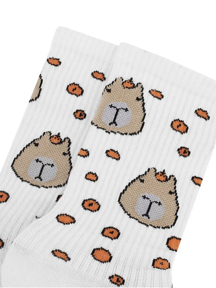 Носки «Капибара с Мандаринками», р-р 35-40, фото 2.