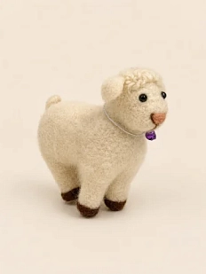 Валяная игрушка Северяшка «Овечка», шерсть