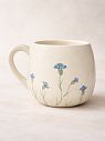 Кружка ручной работы Верба керамика «Васильки», круглая, керамика 500 мл, превью фото 2