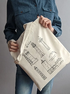 Сумка шоппер «Задний створный знак БКР», белый