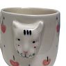 Кружка ручной работы с фигуркой Кот с яблочками, полуфарфор, 250 мл, превью фото 3