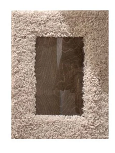 Меховая рамка для фотографий бежевая, 20x30 см