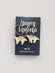 Серьги Мария Гордеева «Динозаврики», керамика