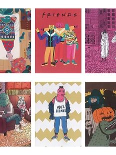 Набор авторских открыток, Валя Карнавалова №6