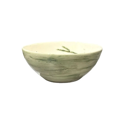 Миска-боул ручной работы Верба керамика «Еловые ветки», керамика, 16 см, фото 2.