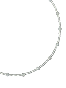 Чокер ручной работы из сверкающих граненных бусин, белый, бисер