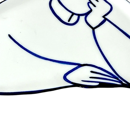 Фигурная тарелка ручной работы ЮЛЬНИКА (JULNIKA) «Друг», полуфарфор, 21 см, фото 3.