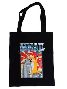 Сумка шоппер Barking Store «Кэтзилла», чёрный