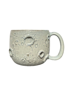Кружка ручной работы «Луна», светло-серый, керамика, 360 мл