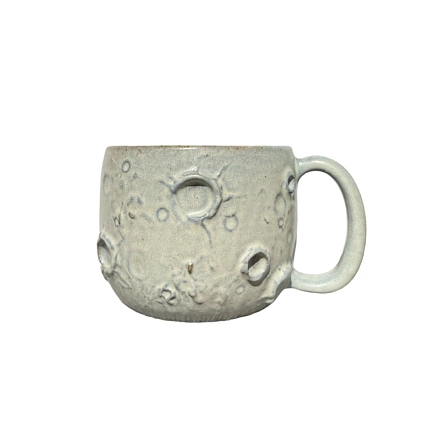 Кружка ручной работы ПинкФокс «Луна», светло-серый, керамика, 360 мл, фото 1.