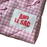 Косметичка ручной работы АМИ (Ami lé sac) «Moyen», розовая клетка с бантиками, превью фото 2