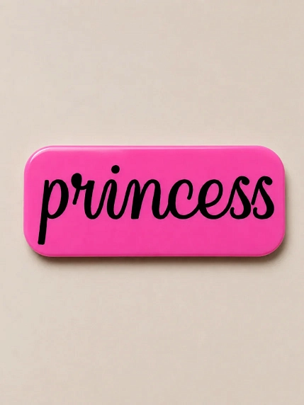 3D Стикер на телефон «Princess», объёмный, розовый, фото 1.