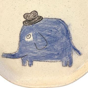 Тарелка ручной работы «А ты купи слона», керамика, 15 см, фото 2.