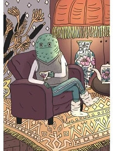 Картхолдер Валя Карнавалова «Зверь в кресле», разноцветный, двусторонний, ПВХ