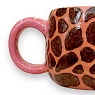 Кружка ручной работы ПинкФокс «Жираф», розово-коричневая глянцевая, керамика, превью фото 2