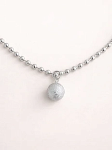 Ожерелье Мигетт, длинное из гематита с шариком, 50 см