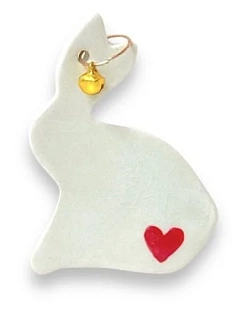 Ёлочная игрушка ручной работы «Заяц», 6 см