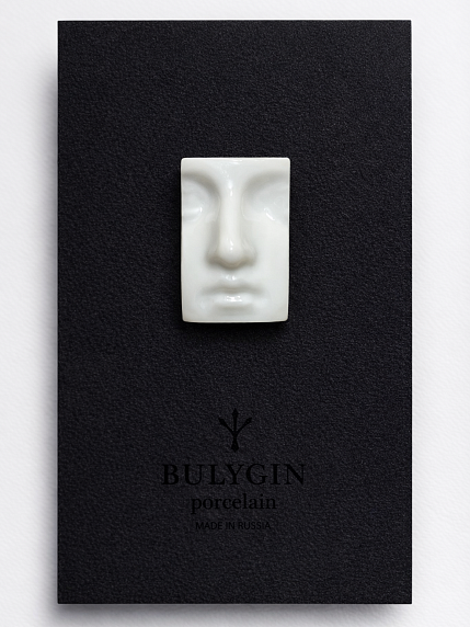 Брошь ручной работы Bulygin «Античный нос», белая, фарфор, фото 1.