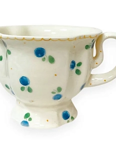 Кружка ручной работы «Винтажная с черникой», полуфарфор, 250 мл