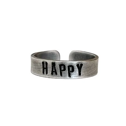 Кольцо ЭТО МЕТАЛЛ (IT IS METAL) «Happy» 17/17,5, металлическое, фото 1.