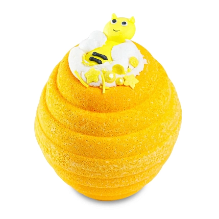 Бомбочка для ванны Boom Shop «Bee Happy», желтая, фото 1.