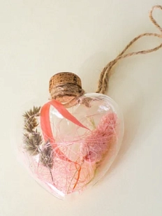 Ёлочный шар Зачарованные шары «Благодарный» в форме сердца, 8 см