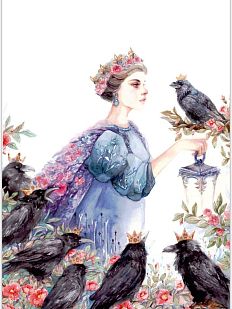Открытка «Королева с воронами», Викторова Оксана