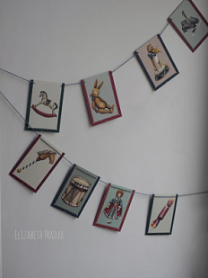 Бумажная гирлянда Elizabeth Madar «Игрушки», картон, 240 г/м², 4 м