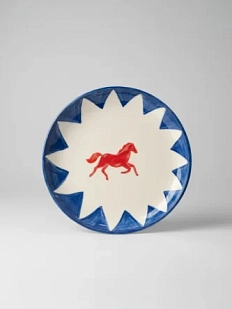 Тарелка ручной работы Йеллоускуп «Лошадь» в ассортименте, керамика