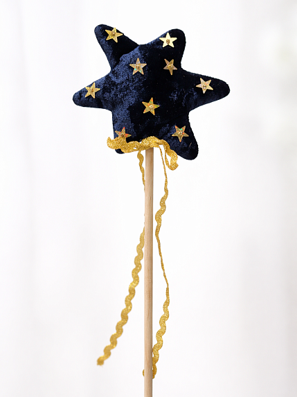 Волшебная палочка БУКА «Воссияй», ночь с золотыми звёздами, 25 см, фото 2.