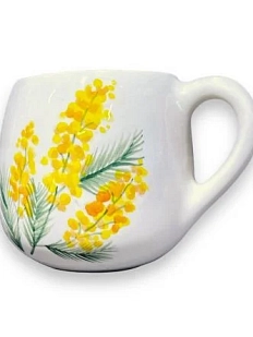 Кружка ручной работы Верба керамика «Мимоза», круглая, керамика, 350 мл