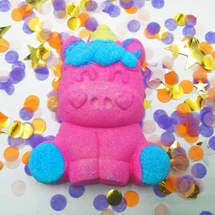 Бомбочка для ванны Boom Shop «Крошка единорог», розовая, фото 2.