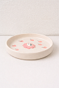 Тарелка ручной работы Мария Гордеева с фигуркой Лев c розовыми сердечками, белая, полуфарфор, 13 см, превью фото 2