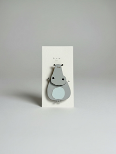 Бирка для подарка на прищепке «Бегемотик», BOE