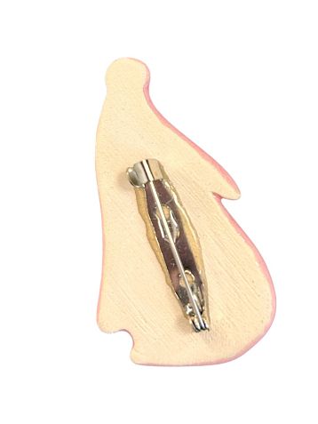 Брошь ручной работы «Свинка», керамика, розовая, фото 3.