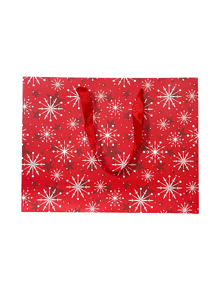 Пакет подарочный «Снежинки и звёзды», фото 1.