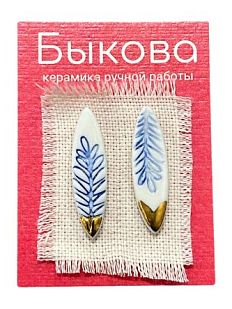 Серьги ручной работы в ассортименте, фарфор