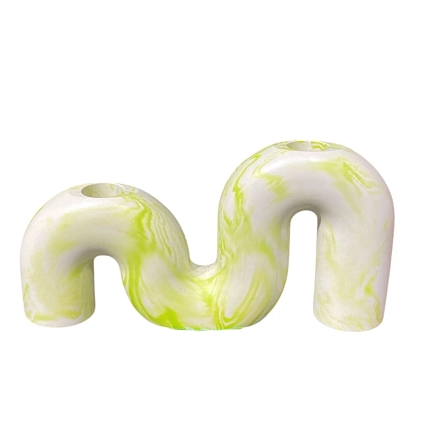 Подсвечник волна, лайм, фото 1.