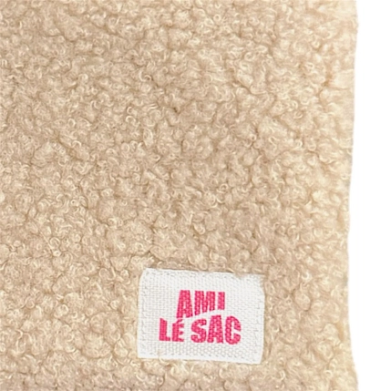 Мини-кошелёк ручной работы АМИ (Ami lé sac), бежевый, барашек, фото 2.