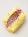 Косметичка ручной работы АМИ (Ami lé sac) «Bebesss», жёлтая клетка с бантиками, превью фото 2