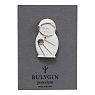 Брошь ручной работы Bulygin «Гагарин» большая, бело-серебристая, фарфор, превью фото 2