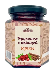 Варенье Дико Вкусно «Брусника с корицей», 220 гр