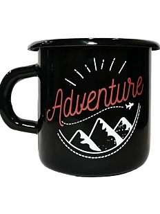 Эмалированная кружка Магтрэп «Adventure», чёрная, 400 мл