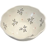 Глубокая тарелка ручной работы Slowday Ceramics с голубыми цветами с сердечками, полуфарфор, превью фото 3
