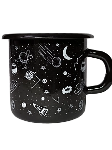 Эмалированная кружка Магтрэп «‎Космос», чёрная, 400 мл