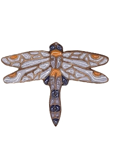Брошь ручной работы «Стрекоза», Partala ceramics