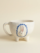 Кружка ручной работы на ножках Быкова керамика «Зайчик», керамика, 250 мл